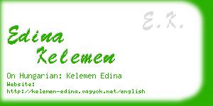 edina kelemen business card